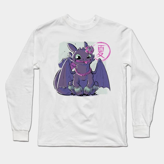 Summer Toothless Long Sleeve T-Shirt by xMorfina